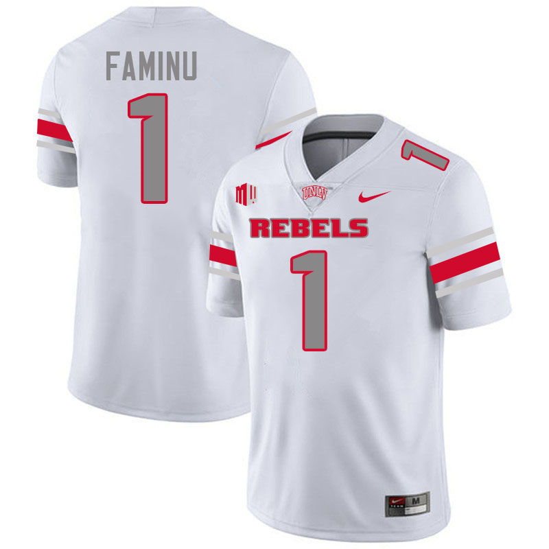 James Faminu UNLV Jersey,UNLV Rebels Football Uniforms,Jerseys,Gears-White